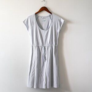 Columbia Knit Dress Tie Cord Waist Cap Sleeve Women S Omni-wick PFG